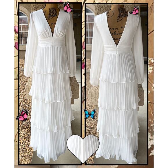 Lulu's Elegant White Maxi Dress - Picture 4 of 12